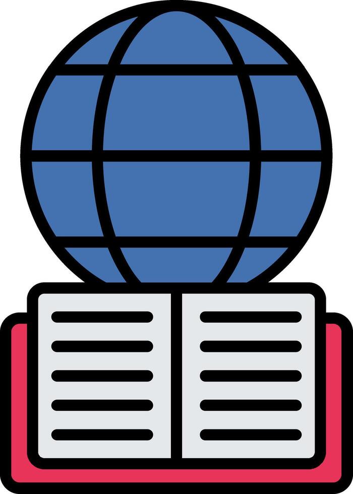 Ebook Line Filled Icon vector