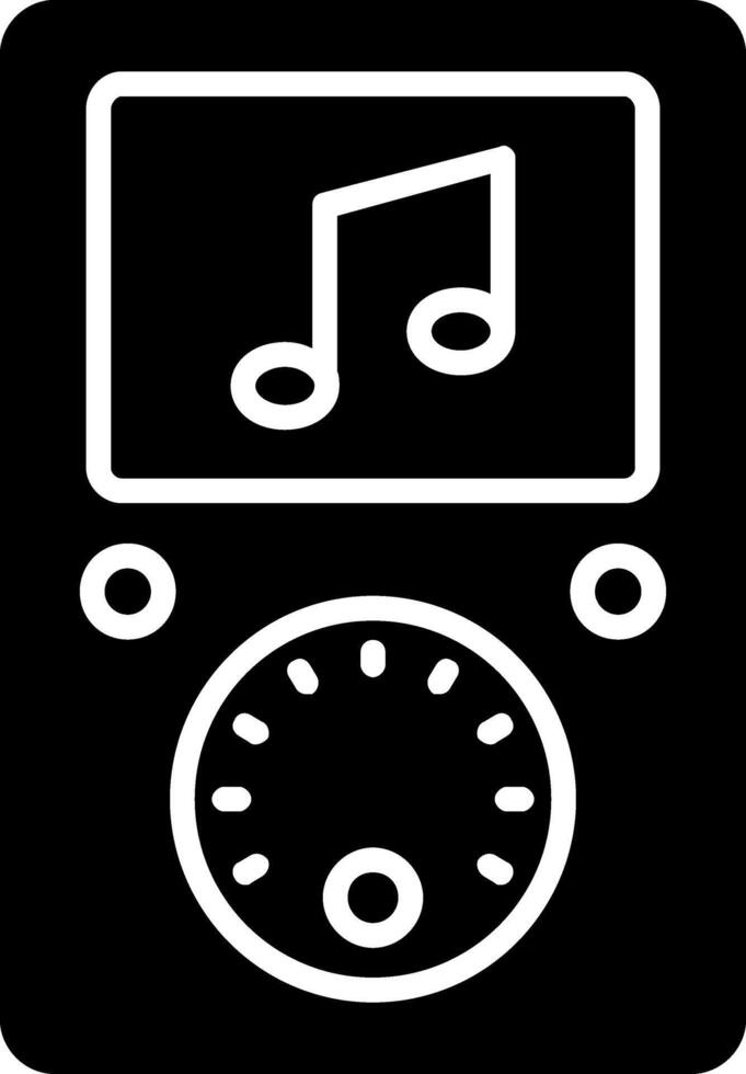 Music Player Glyph Icon vector