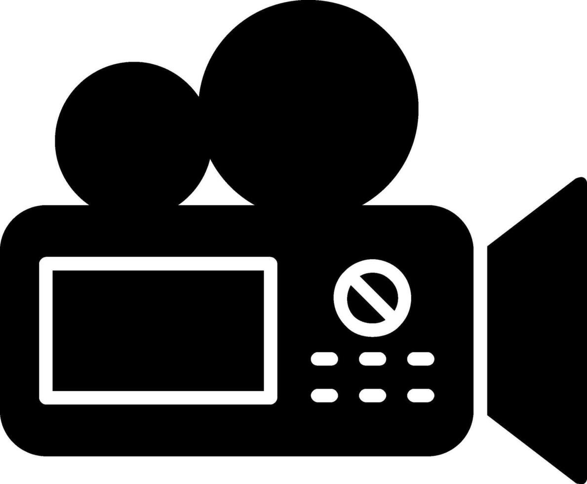 Camera Glyph Icon vector