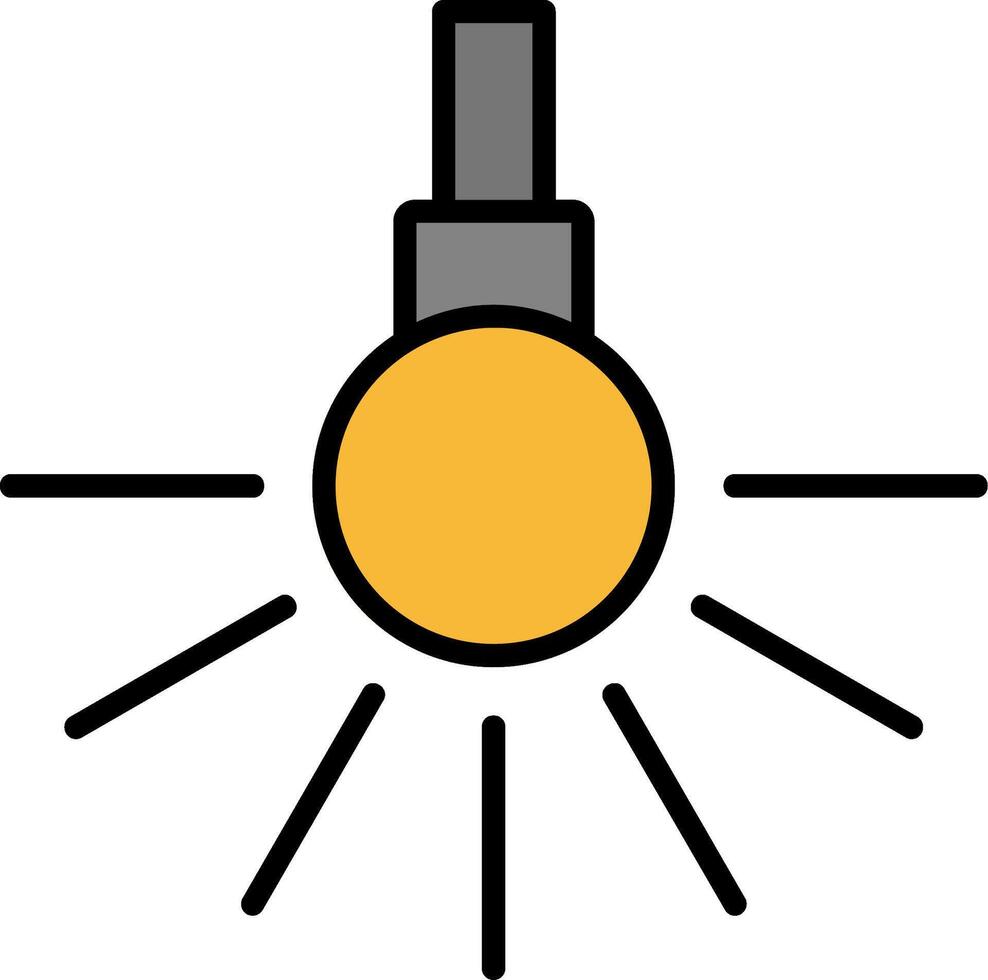 Headlight Line Filled Icon vector