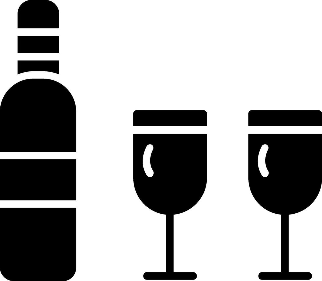 icono de glifo de vino vector