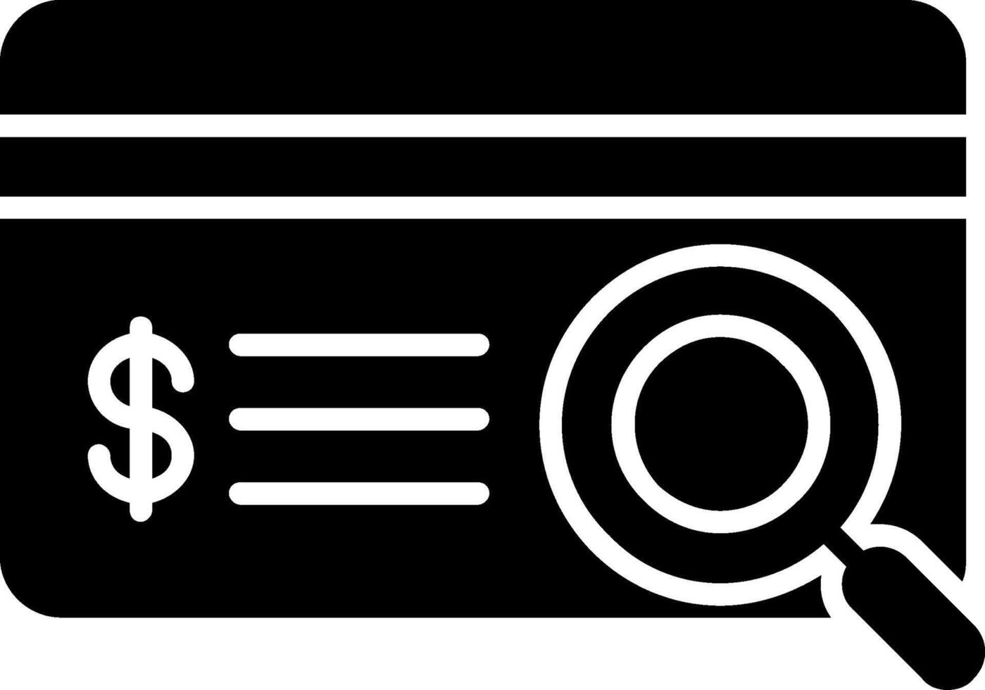 Credit Card Glyph Icon vector