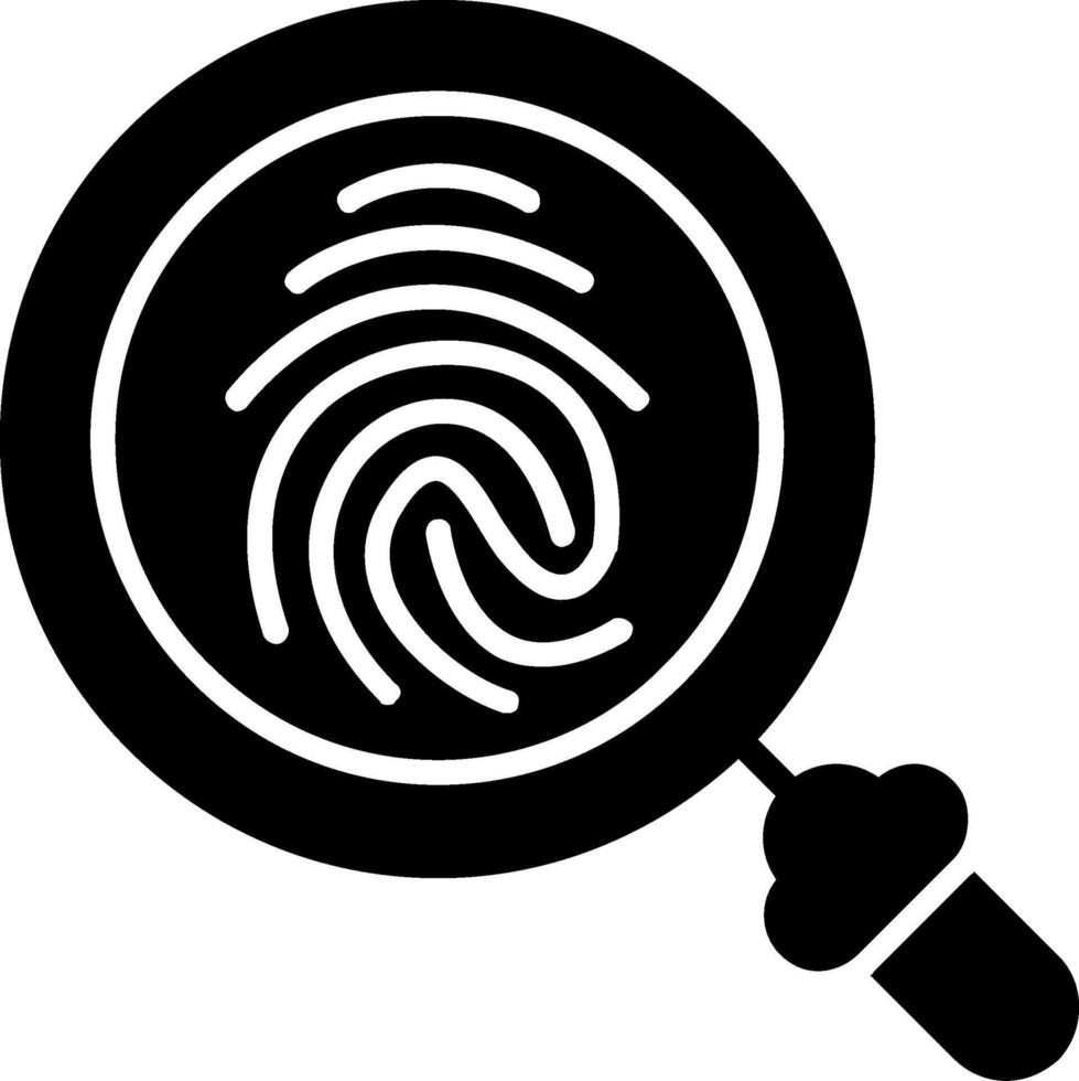 Finger Print Glyph Icon vector