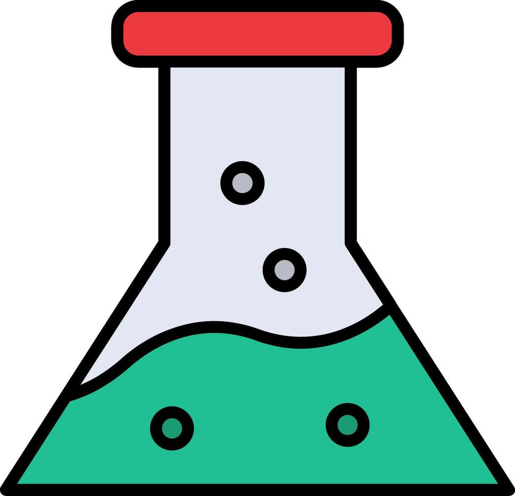 Flask Line Filled Icon vector
