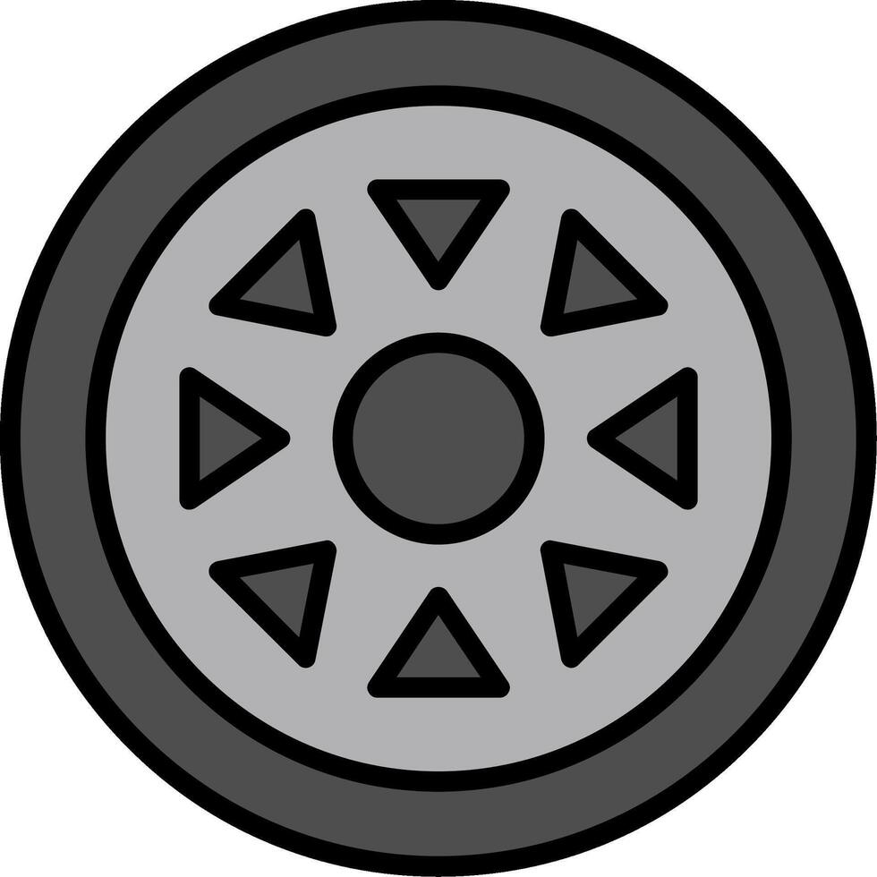 Rim Line Filled Icon vector