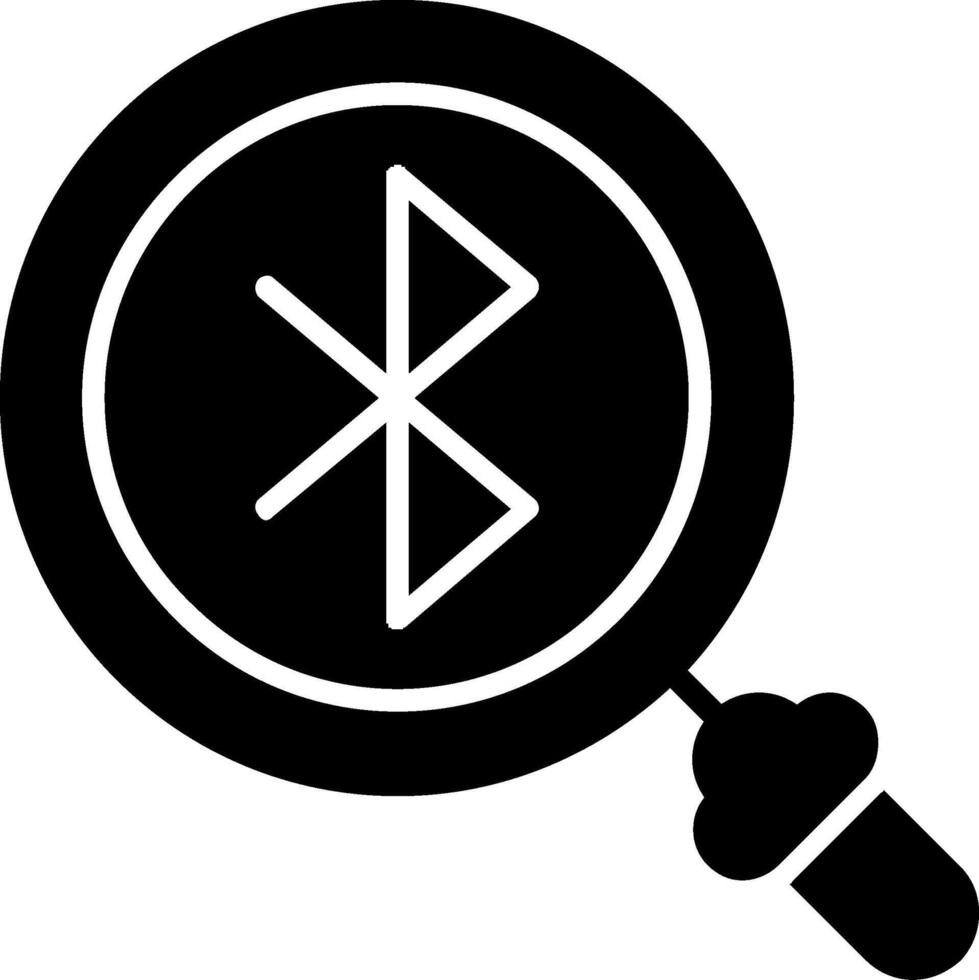 icono de glifo de bluetooth vector