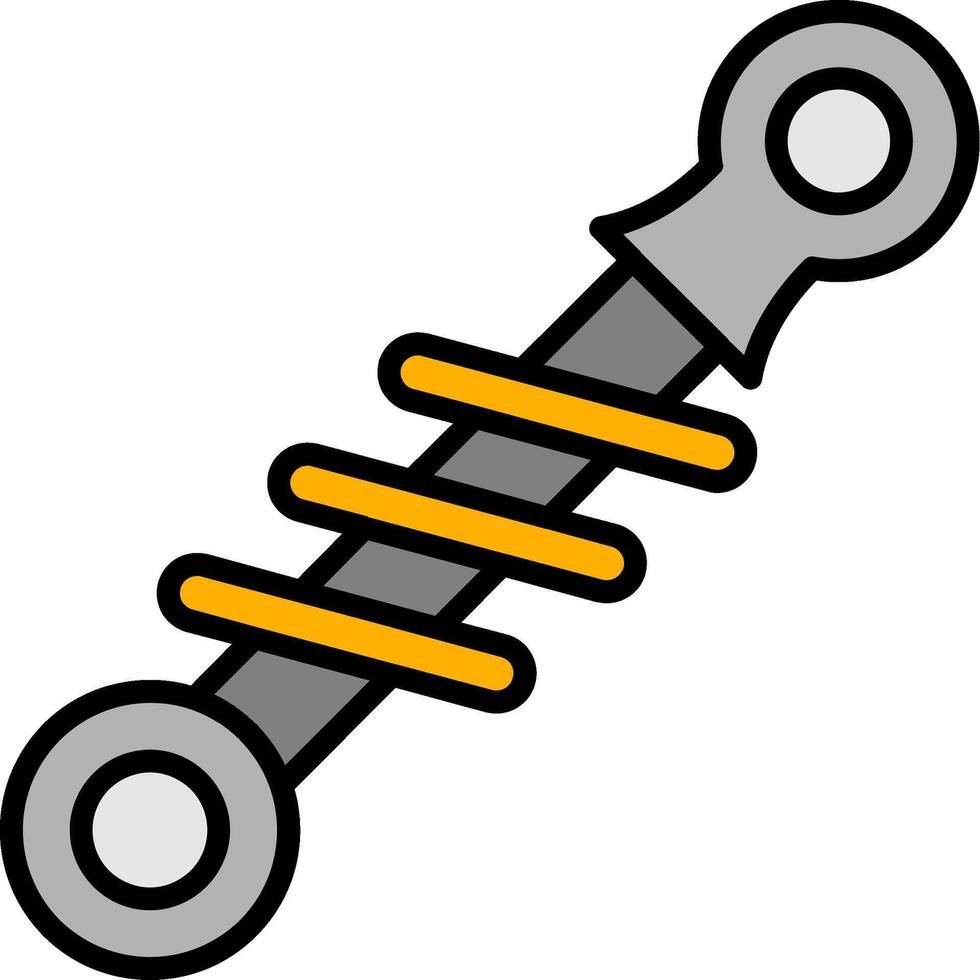 Shock Absorber Line Filled Icon vector