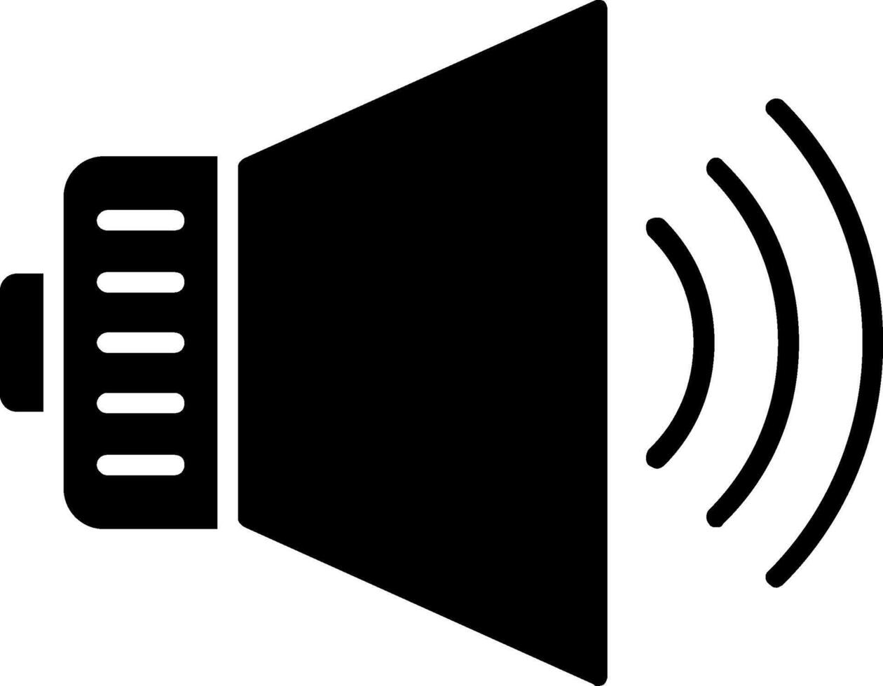 icono de glifo de audio vector