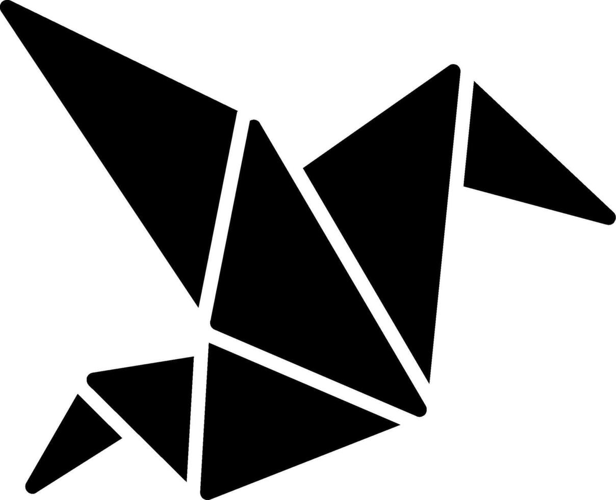 icono de glifo de origami vector