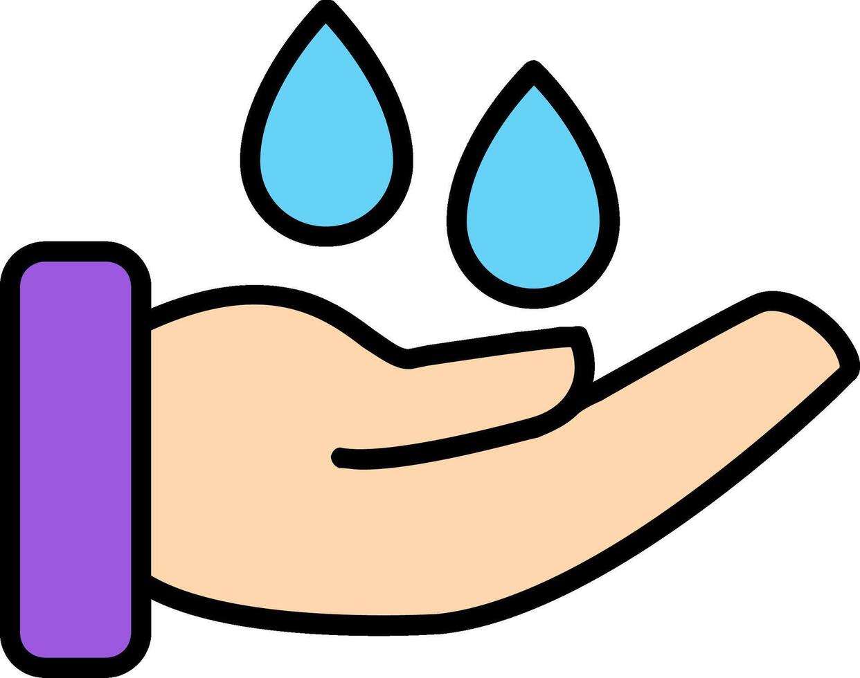 Save Water Line Filled Icon vector