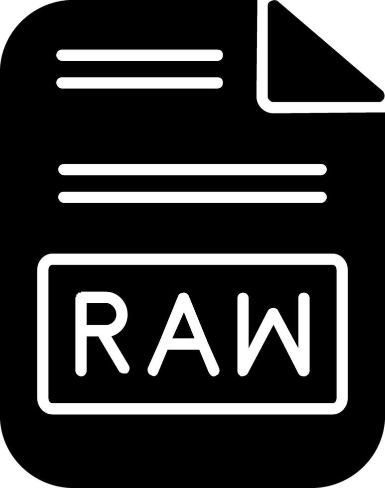Raw Glyph Icon vector