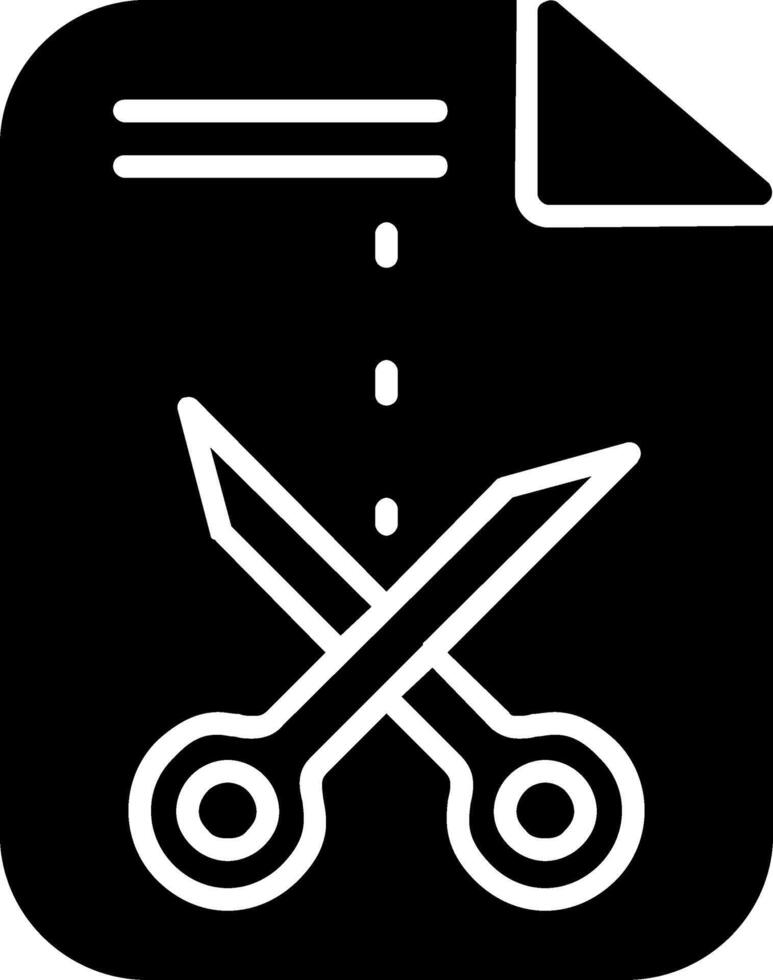 Cutting Glyph Icon vector