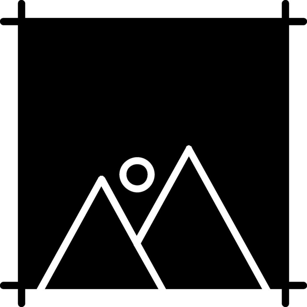 Crop Glyph Icon vector