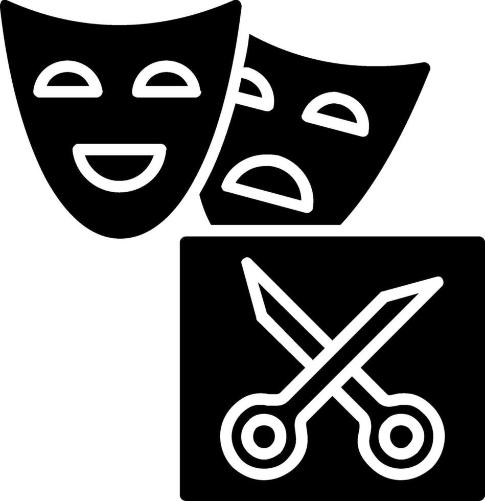 icono de glifo de drama vector