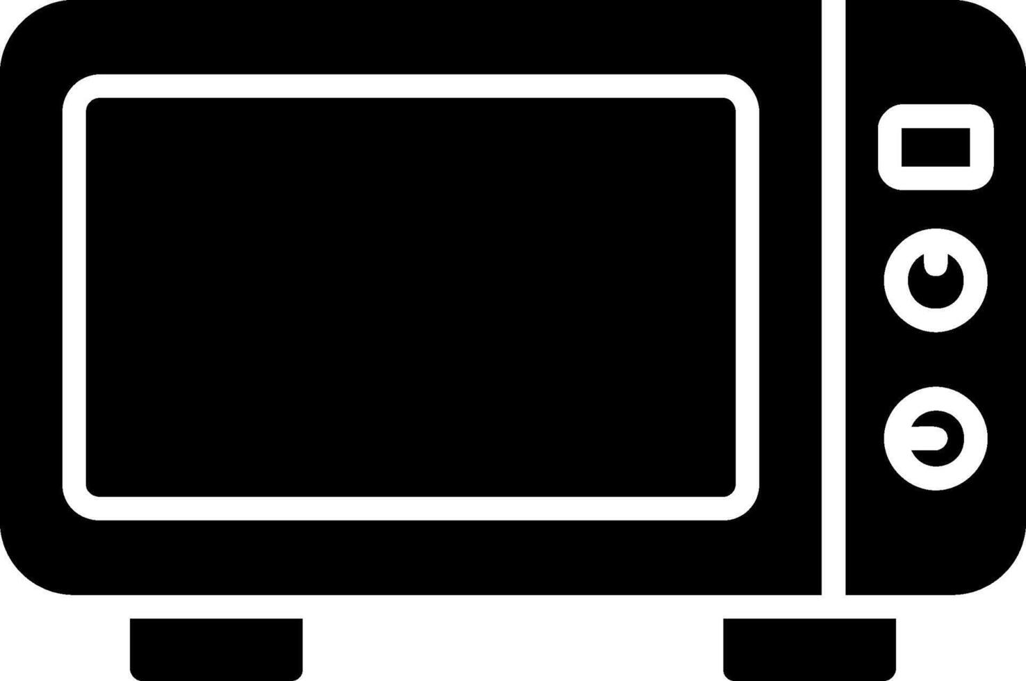 Microwave Glyph Icon vector