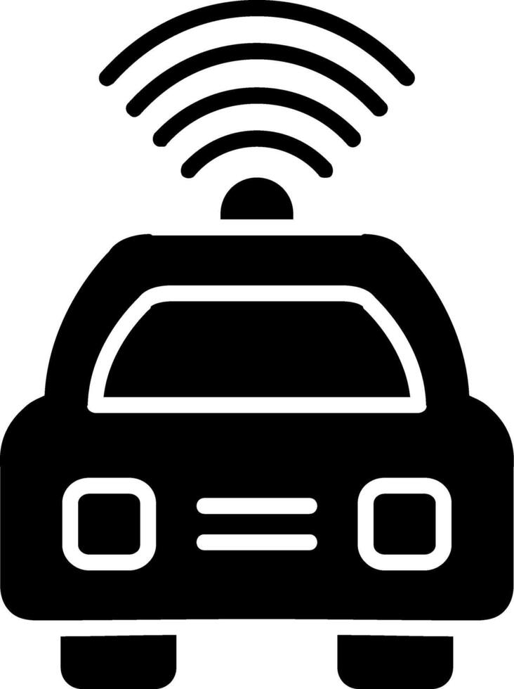 icono de glifo de coche vector