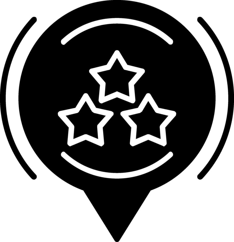 Star Glyph Icon vector