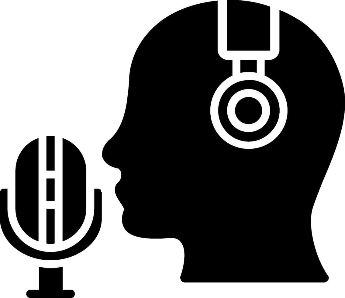 Microphone Glyph Icon vector