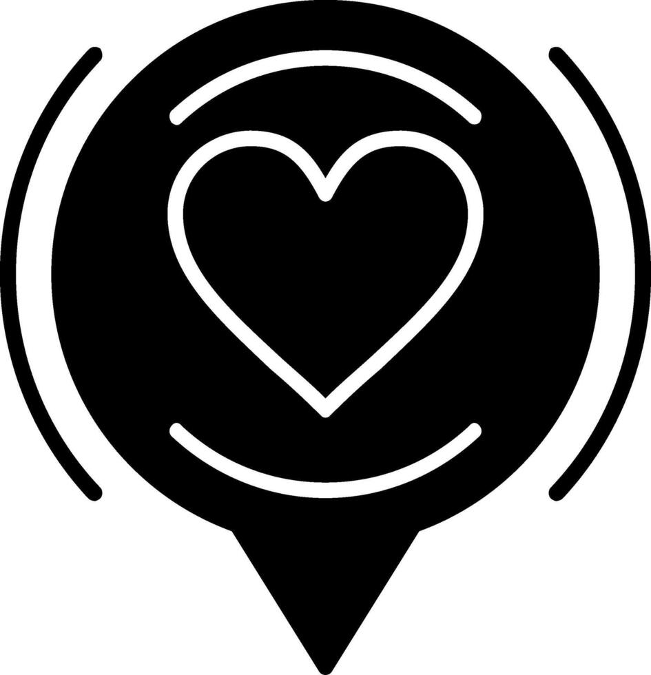 Love Glyph Icon vector