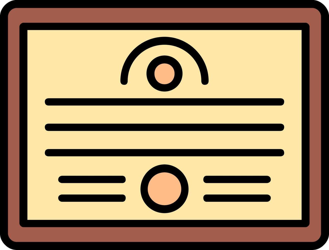Diploma Line Filled Icon vector