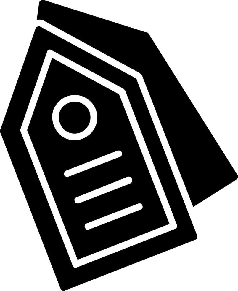 Tag Glyph Icon vector