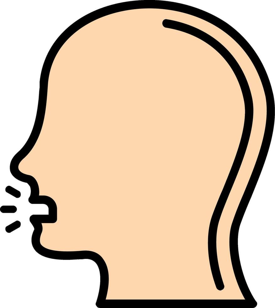 Talk Line Filled Icon vector