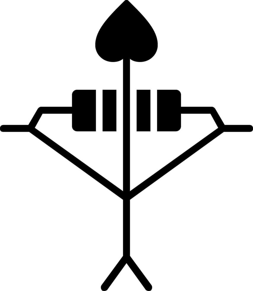 Archery Glyph Icon vector