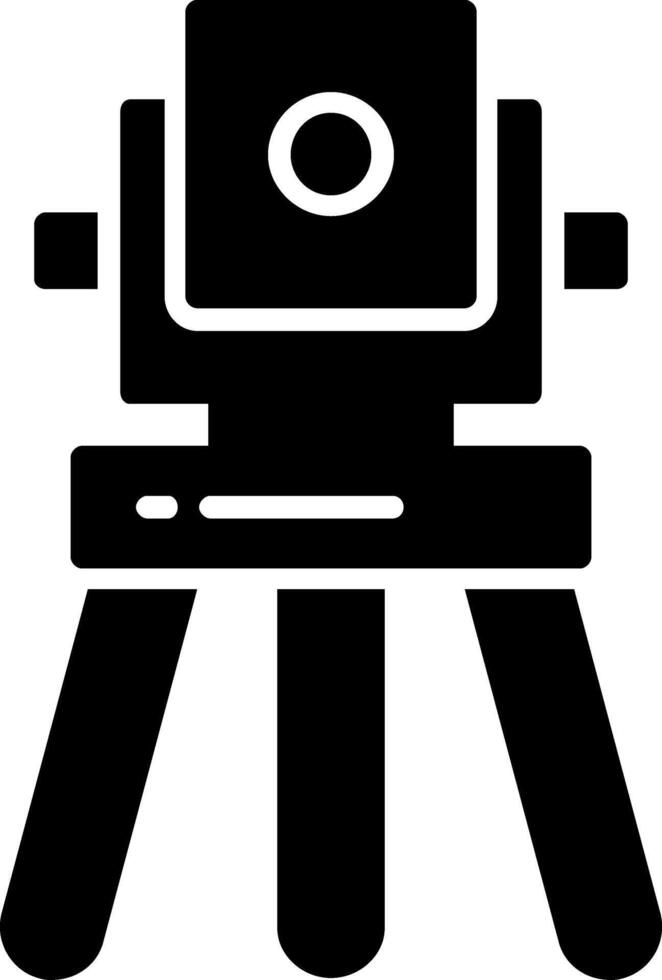 Theodolite Glyph Icon vector