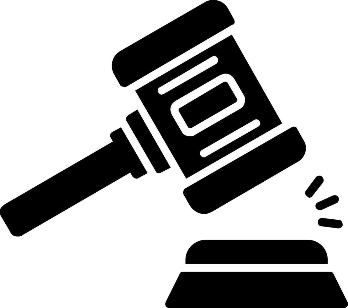 Auction Glyph Icon vector