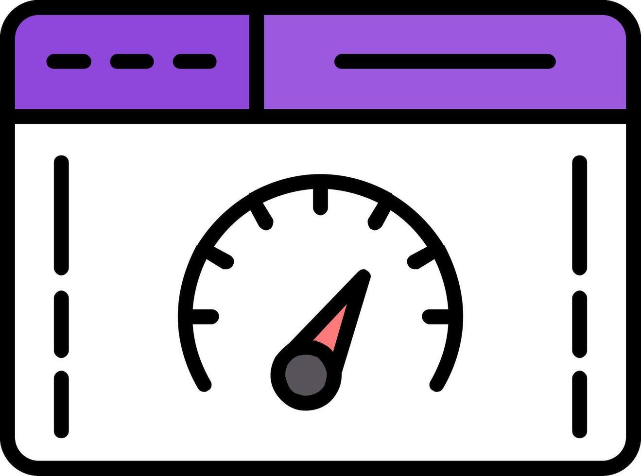 Speed Test Line Filled Icon vector