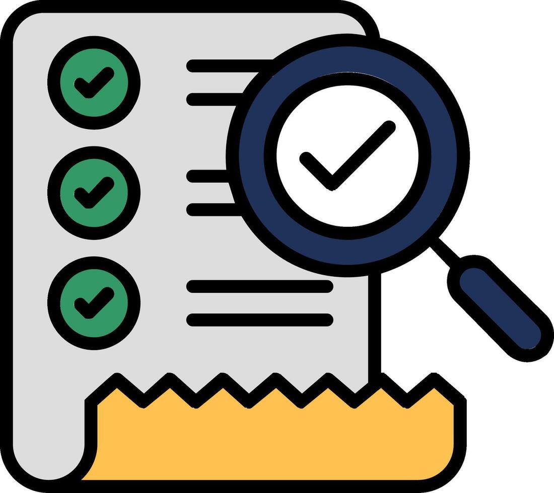 Checklist Line Filled Icon vector