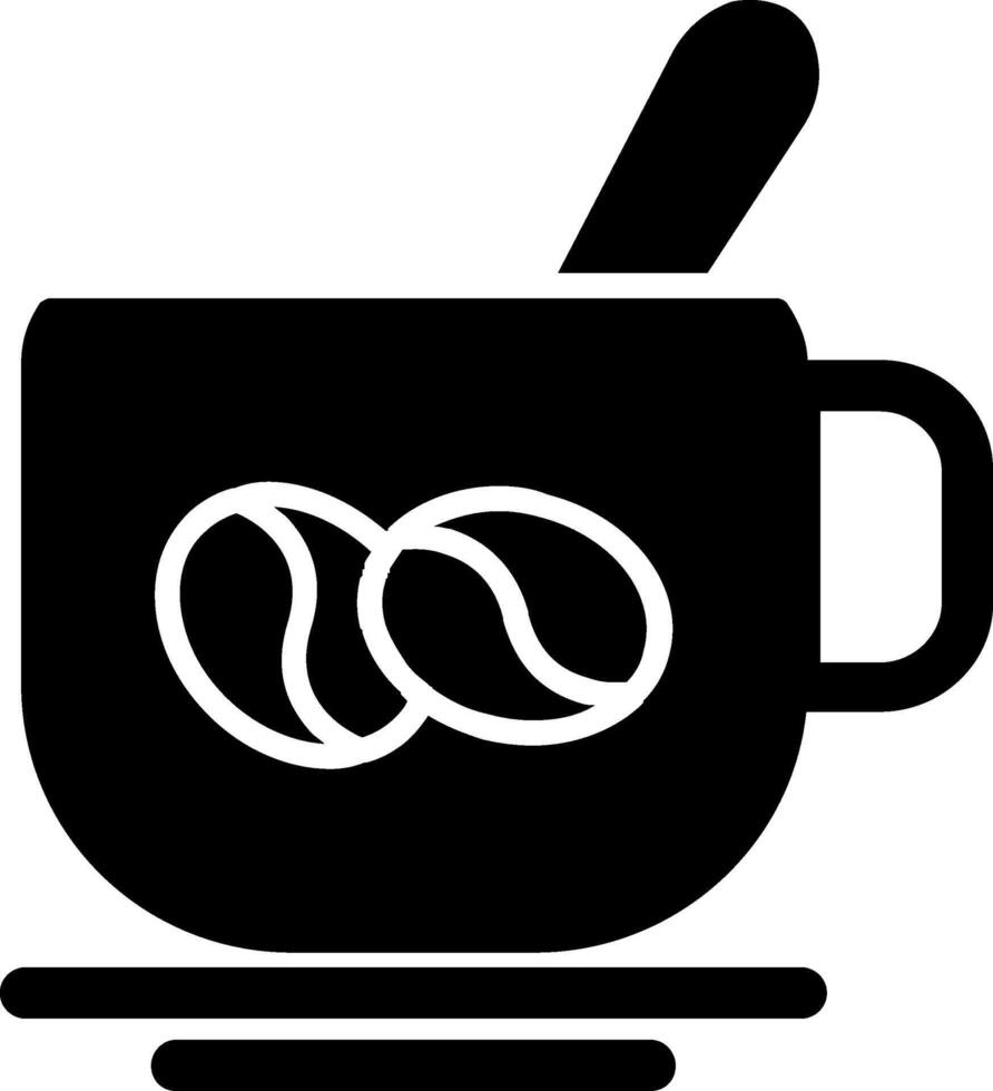 latté glifo icono vector