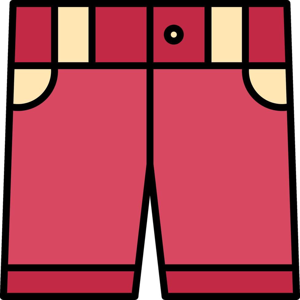 Shorts Line Filled Icon vector
