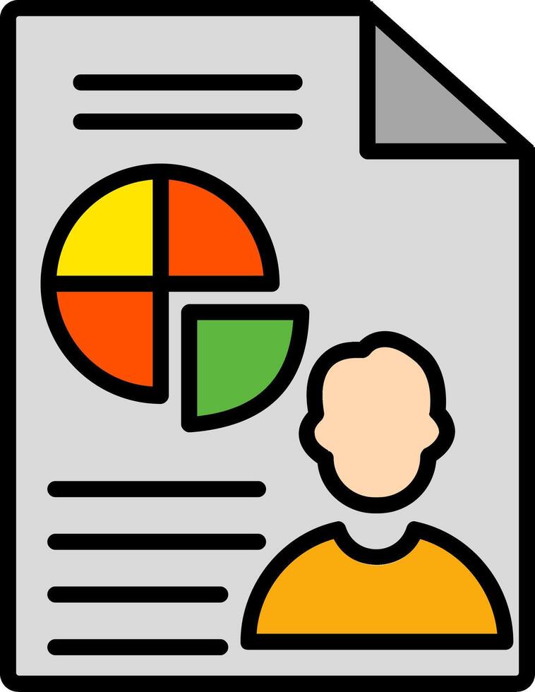 Presentation Line Filled Icon vector