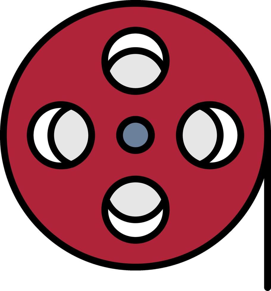 Film Reel Line Filled Icon vector