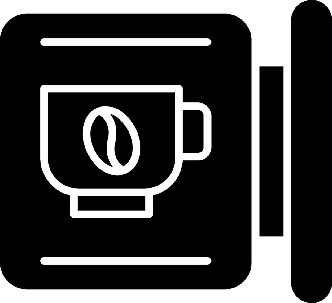 café señalización glifo icono vector