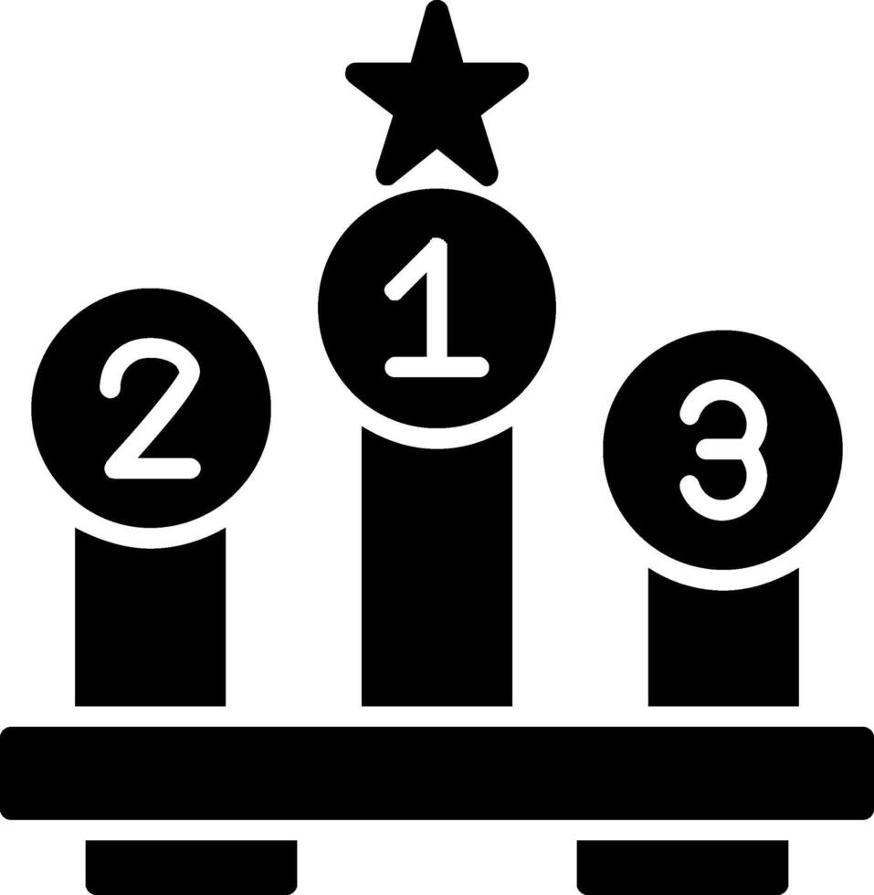 Leaderboard Glyph Icon vector