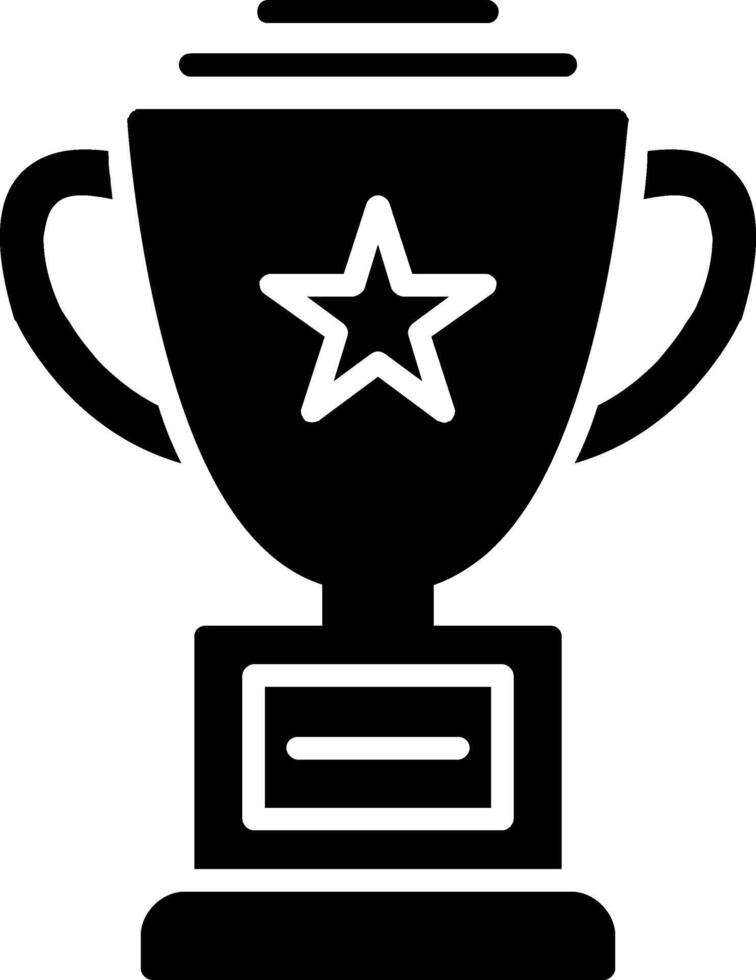 Trophy Glyph Icon vector