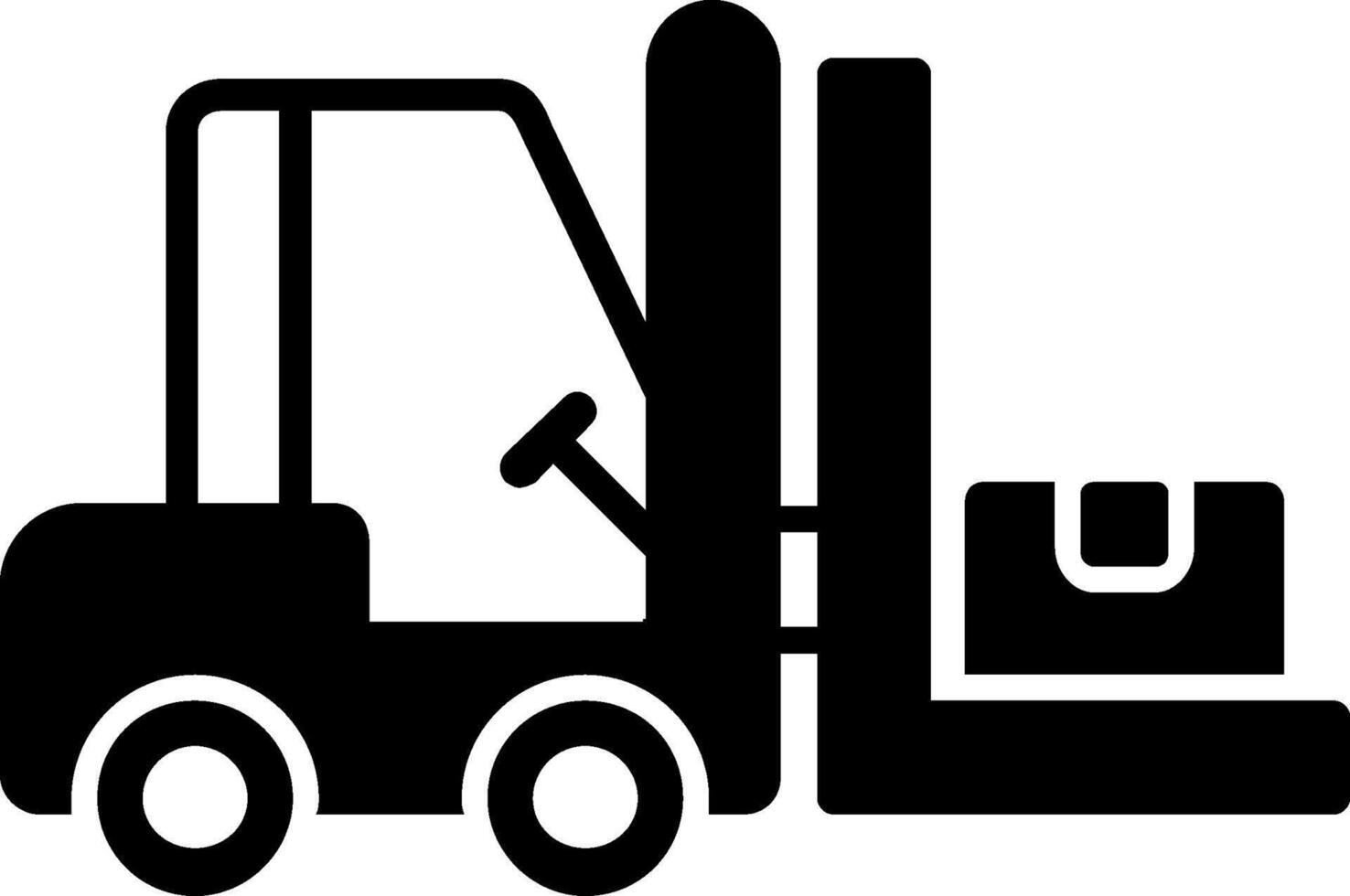 Forklift Glyph Icon vector