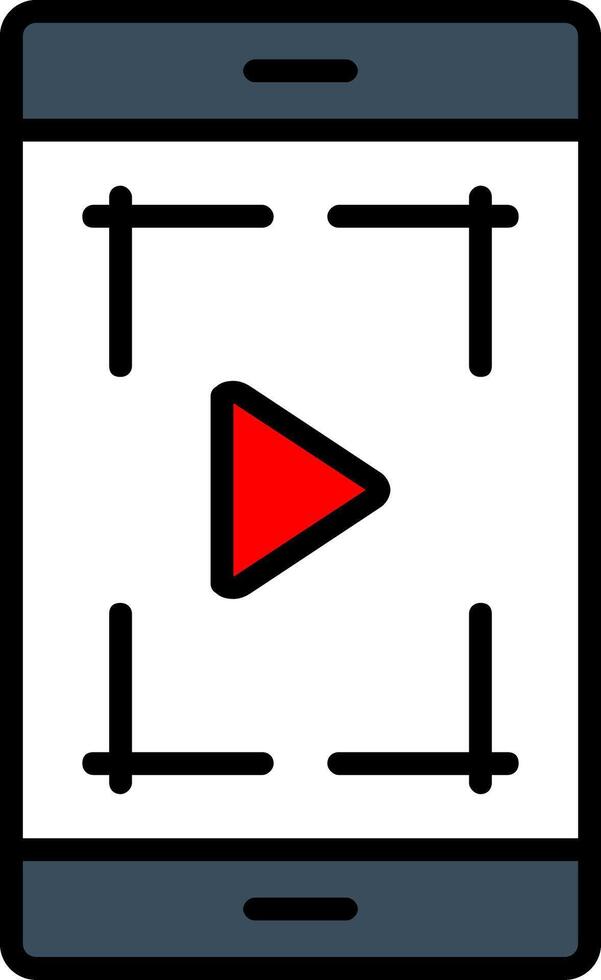 Screenshot Line Filled Icon vector
