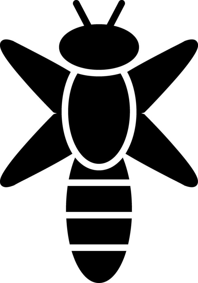 Dragonfly Glyph Icon vector