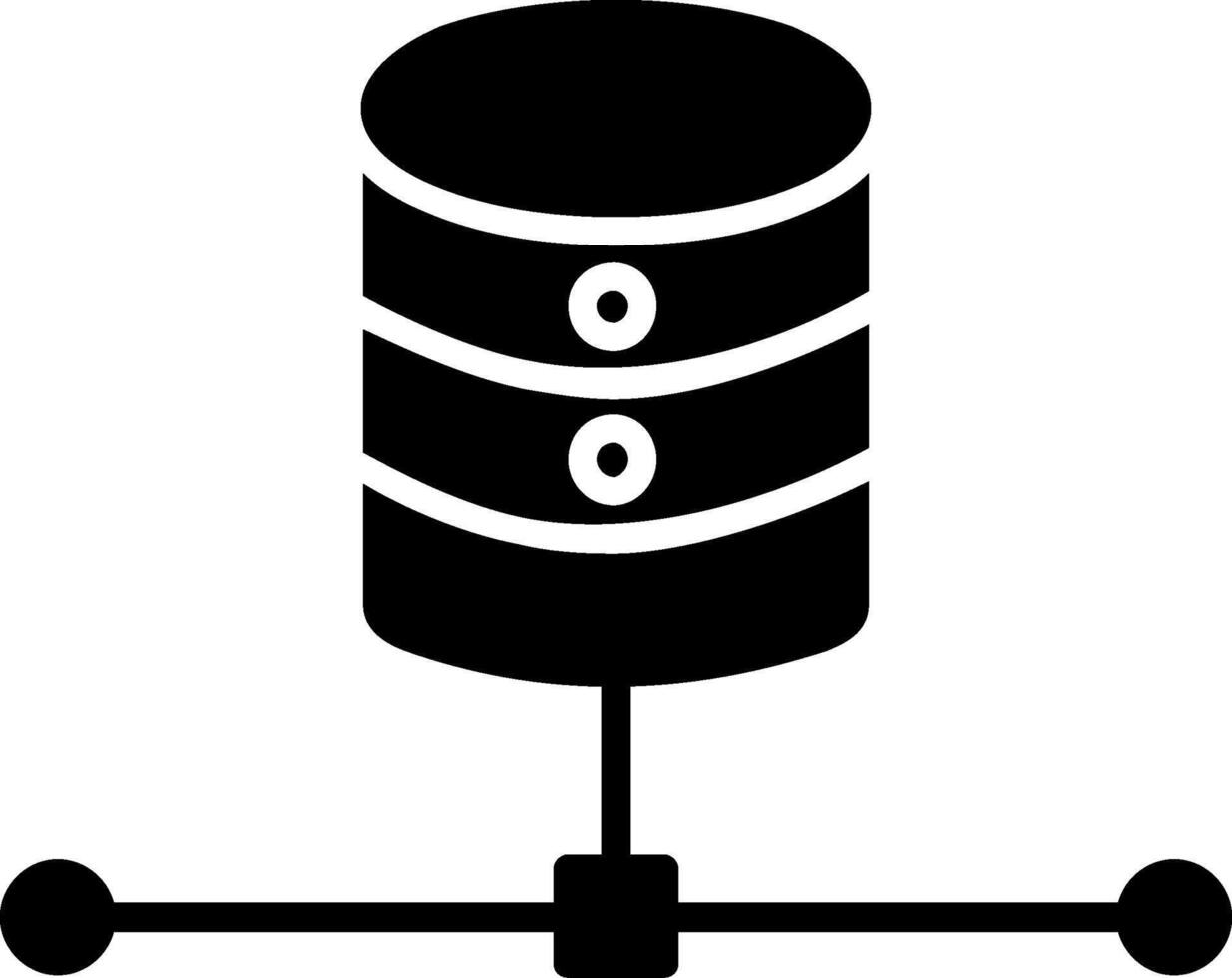 Database Glyph Icon vector