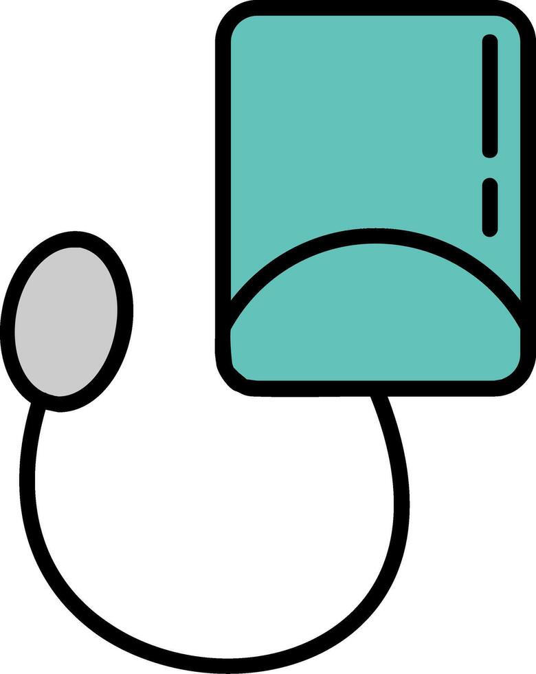 Blood Pressure Kit Line Filled Icon vector