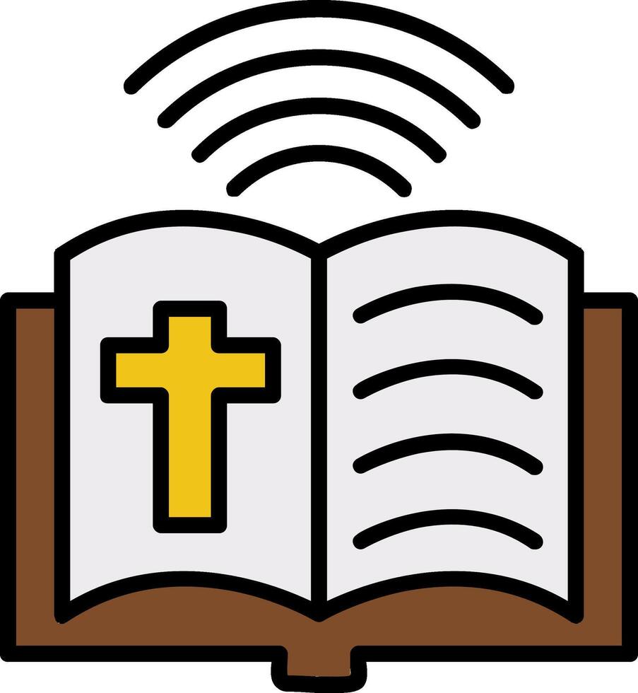 Bible Line Filled Icon vector