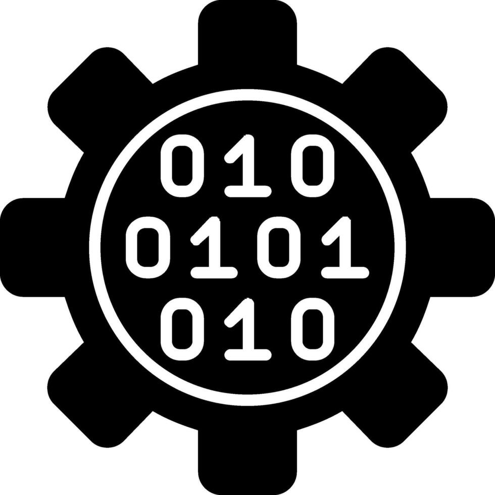 Gear Glyph Icon vector