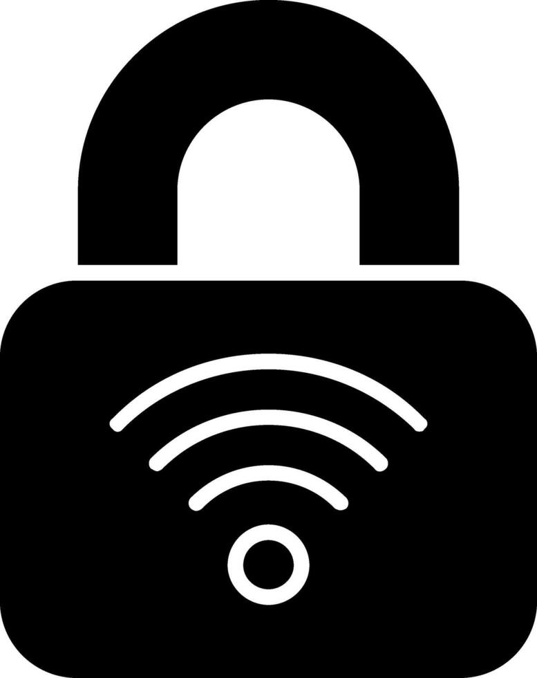 Padlock Glyph Icon vector