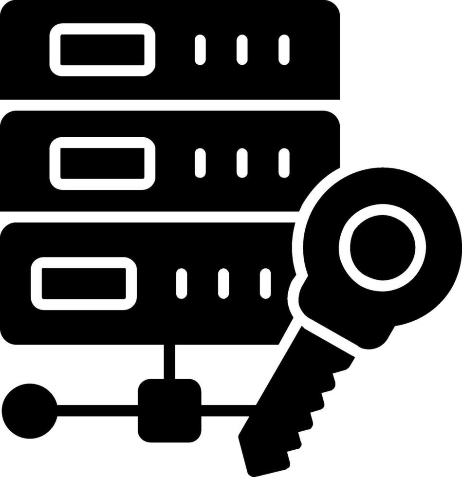 Server Glyph Icon vector