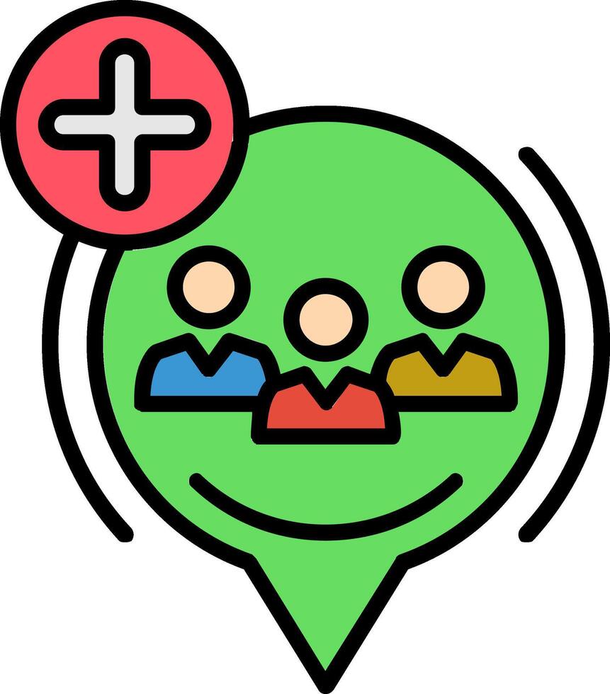 Follower Line Filled Icon vector