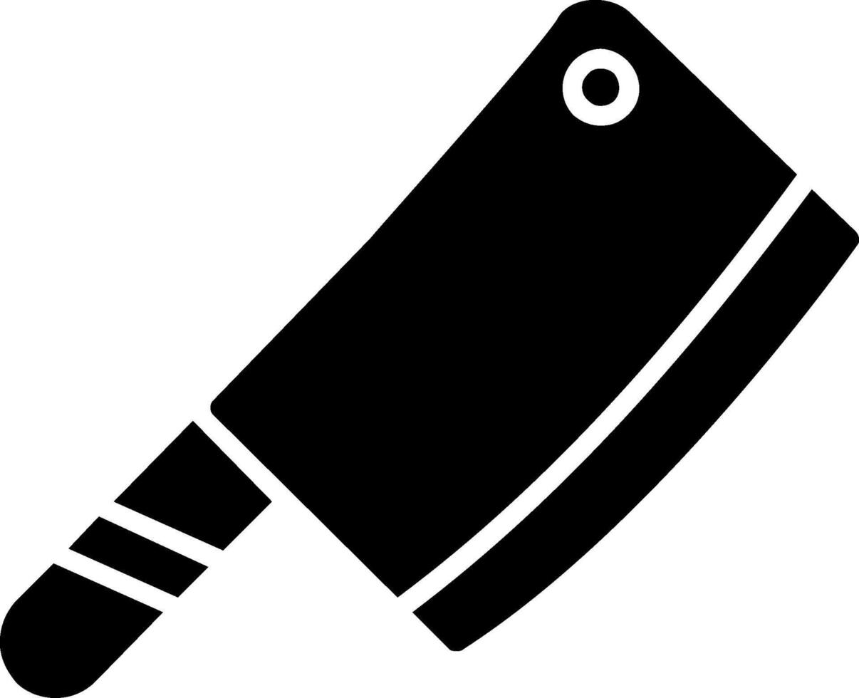Butcher Knife Glyph Icon vector