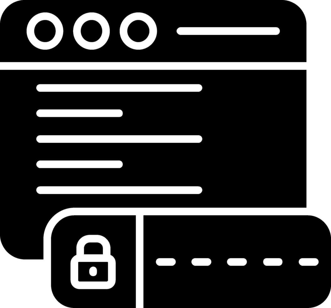 Password Glyph Icon vector